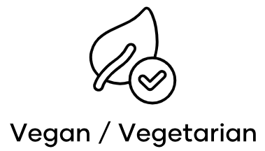 Vegan and vegetarian friendly.